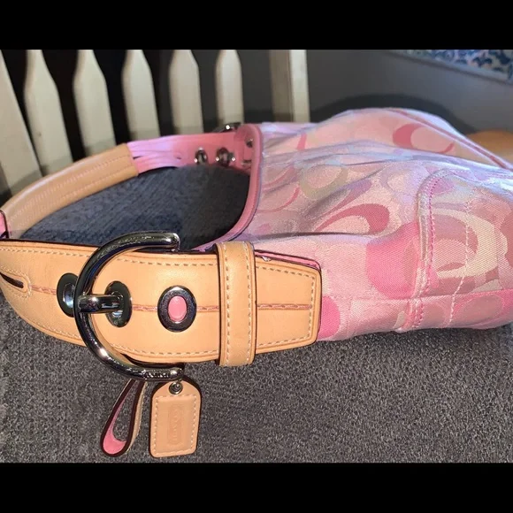 Coach Pink and Cream Women's Bag - Picture 5 of 7
